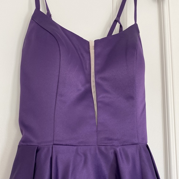 Splash purple short formal dress - Picture 2 of 5